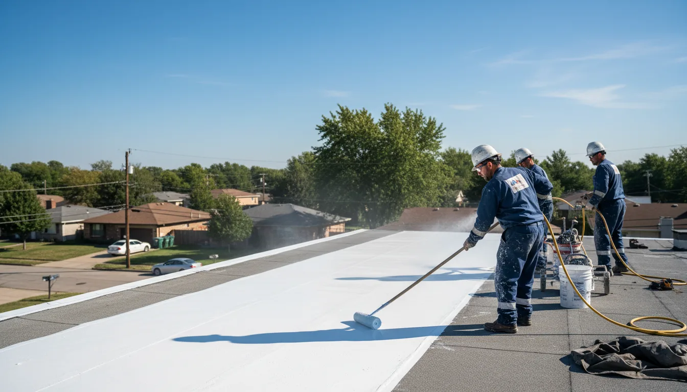Commercial roof coating in Sparks, OK near me